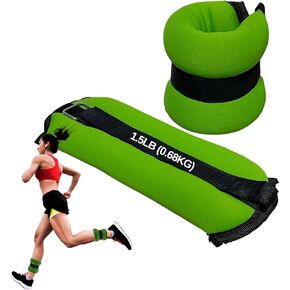 Set of 2 Ankle Weights 1.5/2/2.5 LB Arm Training Exercise, Ankle Wraps, Warm Up, Wrist Support for Exercise, Pilates Accessories, Gym Accessories
