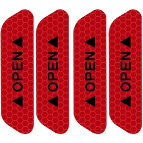 Car Door Open Prompt Anti-Collision Reflective Stickers Tape Conspicuity Safety Caution Warning Sticker for Car Truck Trailer-red