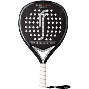 RS Sports Padel Racket Prime Power Edition 2.0 Maxi Sanchez Signature Shape Tear Drop Enhanced Power Lightweight Frame of Carbon Flex Face 12K Carbon EVA Rubber Core Black & White