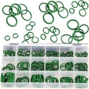 QODOLSI 270 PCS Auto O-Type Rubber Ring Classification Kit, Air Conditioning Compressor Water Pump Seal Ring, Waterproof Wear-Resistant Flexible Gasket Replacement, Universal Car Repair Tools (Green) in Kuwait