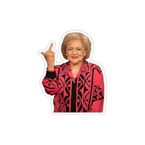 Stay Golden - Funny Betty White Middle Finger Fans Magnet Gift for Refrigerators and Cars