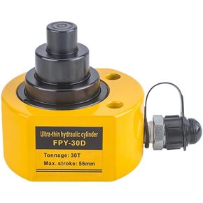 20T 30mm/1.2" Stroke Hydraulic Cylinder Low Profile Jack Multi-Section Ram Jack Lifting Cylinder for Machinery Ship Bridge Construction