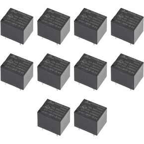 uxcell 10 Pcs JQC-3FF-S-H DC 9V Coil SPST 4 Pin PCB Electromagnetic Power Relay