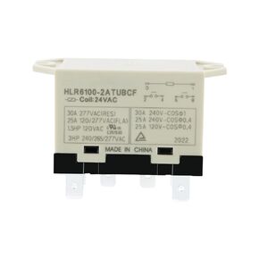 HLR6100-2ATUBCF 24VAC 6 Pin Electrical Relays with Quick Connect Terminal DPST-NO