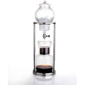 Nispira Iced Coffee Cold Brew Drip Coffee Maker Stainless Steal Copper (Copper) Color | 400mL | Borosilicate Glass