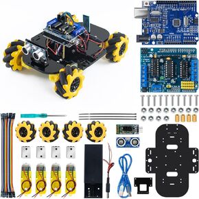 LAFVIN 4WD Mecanum Robot Car Kit Smart DIY Project Compatible with Arduino IDE