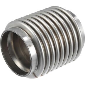 VekAuto Car Exhaust Flexible Pipe, 63.5x100mm 2.5"x3.94" Exhaust Flex Connector Pipes Bellows Universal for Car Durable Stainless Steel Silver Tone