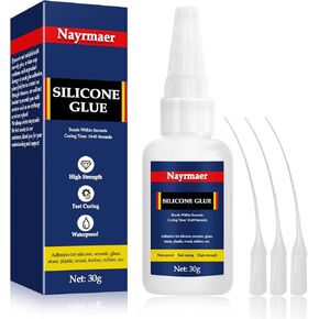 Silicone Glue, 30g Glue for Silicone, Instant Glue for Silicone to Silicone, Super Glue Clear for Silicone, Liquid Silicone, TPE, CAR, TPU, TPR in Kuwait