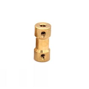 BOXONLY D9mm x L20mm Brass Shaft Rigid Coupler Connector Motor Adapter Couplers,Rigid Coupling, 2.3mm to 4mm