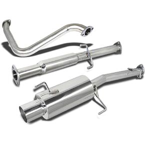 DNA MOTORING CBE-HP92 Muffler CatBack Exhaust System [Compatible with 92-96 Honda Prelude]