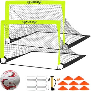 أهداف كرة القدم الرياضية للأطفال، مجموعة شبكة أهداف كرة القدم القابلة للطي، شبكة محمولة لممارسة كرة القدم - مثالية لألعاب الفناء الخلفي. in Kuwait