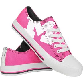 FOCO womens Ncaa College Team Logo Fashion Low Top Canvas Sneakers Shoes