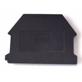 Dinkle DK4NC-BK DIN Rail Terminal Block End Cover for DK2.5N-BK DK4N-BK Black, Pack of 50