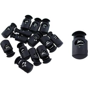 Maxmoral 15pcs Single Barrel Spring Cord Lock 1" Cordlock Stoppers for Shoelaces, Drawstrings, Paracord, Bags, Clothing