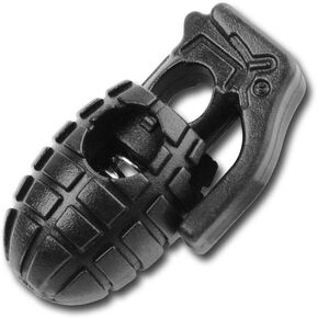 DYZD Grenade Shape Plastic Cord Lock Stopper Spring Toggles Stoppers for Paracord,Drawstring (10PCS,Black)