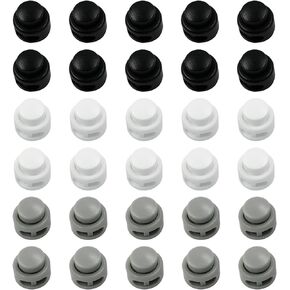 BokWin Pack of 30 Plastic Cord Locks Double Hole Toggle Stopper Heavy Duty Spring Cord Lock for Drawstring Shoelaces Paracord(5 Colors)