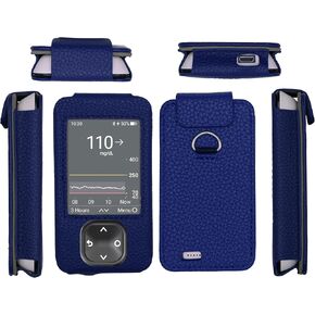 SNK Dexcom G7 / G6 Receiver Fitted Leather Case W/Screen Protector & Lanyard (Purple) in Saudi Arabia
