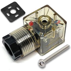 DIN 43650 Type-A (Form-A) 3 Prong Plug for Solenoid Valve Coils (DC 12V 24V)