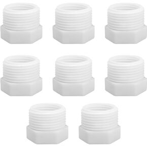 HASANBAR 8 Pack 439 Series PVC Pipe Fitting, 3/4" NPT Male x 1/2" NPT Female Threaded Fitting Bushing, PVC Male Pipe Coupler