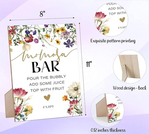 Blush Pink Momosa Bar Sign,Blush Pink Baby Shower Sign,for Baby Shower,Gender Reveal Party,Baby Shower Momosa Sign,Baby Shower Floral Decorations,Gender Reveal Tabletop Sign,Wood Signage With Stand,25 in Saudi Arabia