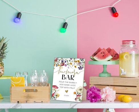Blush Pink Momosa Bar Sign,Blush Pink Baby Shower Sign,for Baby Shower,Gender Reveal Party,Baby Shower Momosa Sign,Baby Shower Floral Decorations,Gender Reveal Tabletop Sign,Wood Signage With Stand,25 in Saudi Arabia
