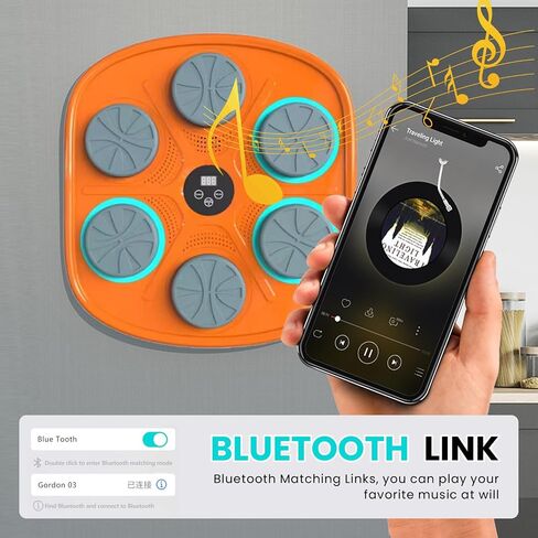 BOLUPO Music Boxing Machine with Boxing Gloves，Boxing Machine Wall Mounted Music，Bluetooth Boxing Music Workout Machine,Electronic Boxing Target Training Boxing Equipment for Training at Home. in Saudi Arabia