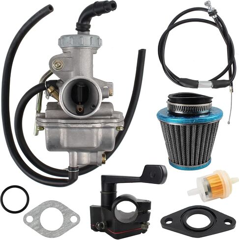 مجموعة مقبض مسرع كابل خنق الإبهام من MOTOALL PZ20 لـ TaoTao NST SunL ​​Kazuma Baja 50cc 70cc 90cc 110cc 125cc ATV 4 Wheeler Go Kart Dirt Bike Carb مع فلتر وقود الهواء in Saudi Arabia