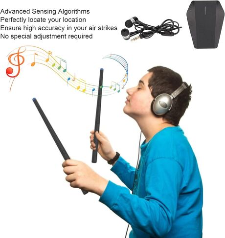 Air Drum Sticks Set,AR Somatosensory Drum Set Portable Adult Children to Practice Intelligent Electronic Virtual Air Strike Drum for Adults in Saudi Arabia