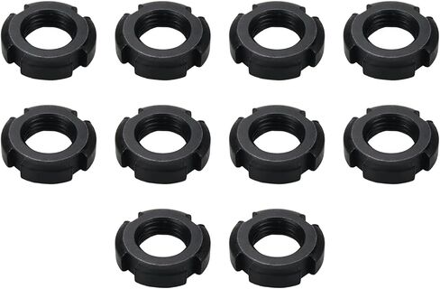 Xiaoyztan 10pcs 4-Slot Retaining Nuts Lock Nuts Slotted Nuts High Hardness Carbon Steel (M16x1.5) in Saudi Arabia