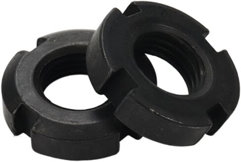 Xiaoyztan 10pcs Slotted Nuts High Hardness Carbon Steel 4-Slot Retaining Nuts Lock Nuts (M14x1.5) in Saudi Arabia