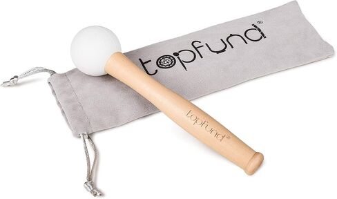 مطرقة من المطاط الصلب لوعاء الغناء الكريستالي من TOPFUND مع جيب من الجلد السويدي in Kuwait
