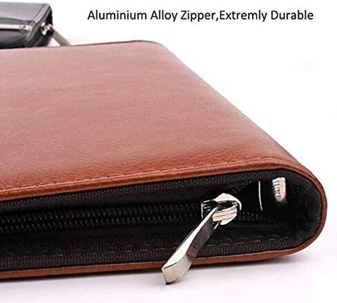 SAYEEC A5 Multifunctional Zippered Notebook Portable Travel Portfolio Inner Pocket Business 6Ring Binder Meeting Padfolio Folder Loose leaf Notepad with Calculator Pen Holder for Men&Women Gift in Kuwait