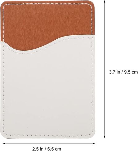 6 Sets of Sublimation Blank Phone Card Holder Leather Adhesive Back Pocket Phone Wallet ID Business Credit Card Phone Pouch in Saudi Arabia