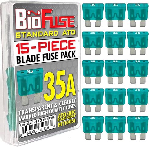مجموعة مصهر BioFuse Standard ATO 35A (15 مصهرًا عاديًا) مجموعة الشفرات: ATO، ATOF، ATC، ATS، APR، السيارات، السيارات، الشاحنات، سيارات الدفع الرباعي، RV، القوارب، البحرية in Kuwait