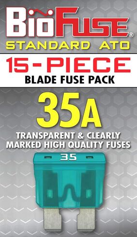 مجموعة مصهر BioFuse Standard ATO 35A (15 مصهرًا عاديًا) مجموعة الشفرات: ATO، ATOF، ATC، ATS، APR، السيارات، السيارات، الشاحنات، سيارات الدفع الرباعي، RV، القوارب، البحرية in Kuwait