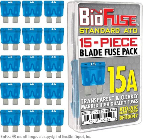 مجموعة مصهر BioFuse Standard ATO 35A (15 مصهرًا عاديًا) مجموعة الشفرات: ATO، ATOF، ATC، ATS، APR، السيارات، السيارات، الشاحنات، سيارات الدفع الرباعي، RV، القوارب، البحرية in Kuwait