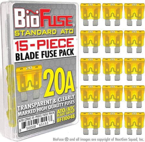 مجموعة مصهر BioFuse Standard ATO 35A (15 مصهرًا عاديًا) مجموعة الشفرات: ATO، ATOF، ATC، ATS، APR، السيارات، السيارات، الشاحنات، سيارات الدفع الرباعي، RV، القوارب، البحرية in Kuwait