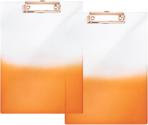 ألواح حفظ من الأكريليك ذات اللون المتدرج من JIARI بحجم حرف A4 مقاس 8.6 بوصة × 12.2 بوصة للفصول الدراسية والمكاتب ومكاتب الأطباء، عبوتين (برتقالي متدرج) in Kuwait
