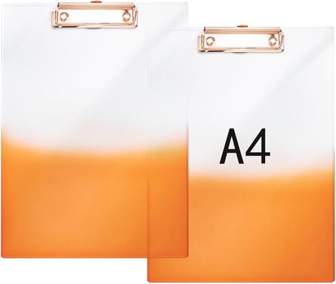 ألواح حفظ من الأكريليك ذات اللون المتدرج من JIARI بحجم حرف A4 مقاس 8.6 بوصة × 12.2 بوصة للفصول الدراسية والمكاتب ومكاتب الأطباء، عبوتين (برتقالي متدرج) in Kuwait