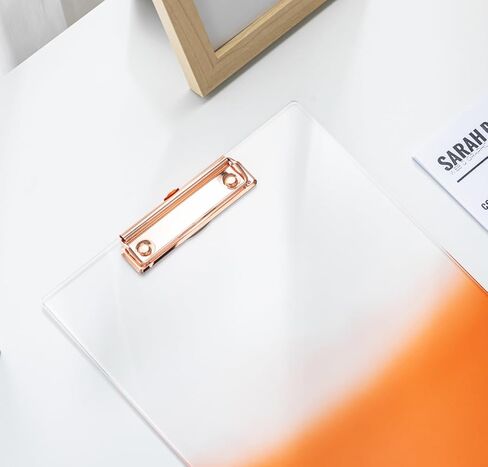 ألواح حفظ من الأكريليك ذات اللون المتدرج من JIARI بحجم حرف A4 مقاس 8.6 بوصة × 12.2 بوصة للفصول الدراسية والمكاتب ومكاتب الأطباء، عبوتين (برتقالي متدرج) in Kuwait