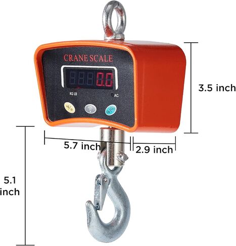 Kweetle Upgraded Hanging Scale, 1000lb/500Kg Digital Hanging Scale Industrial Heavy Duty Crane Scale for Hunting Farm Construction Factory in Saudi Arabia