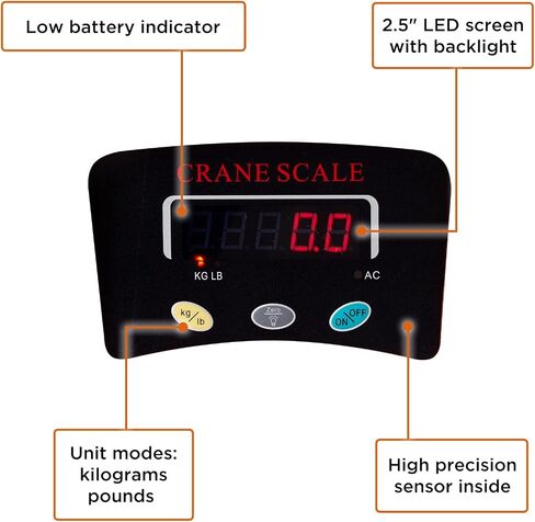 Kweetle Upgraded Hanging Scale, 1000lb/500Kg Digital Hanging Scale Industrial Heavy Duty Crane Scale for Hunting Farm Construction Factory in Saudi Arabia