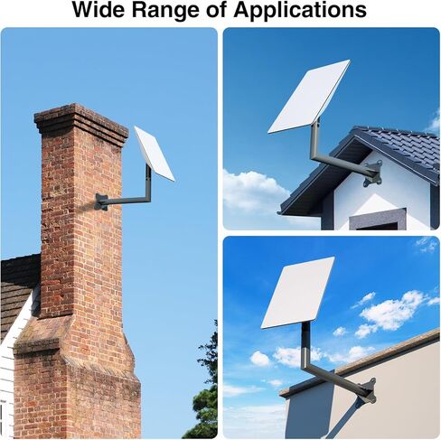 Starlink Long Wall Mount, Starlink Mounting Kit for Starlink Internet Kit Satellite, Roof Pole Mount Long Wall Mount for Starlink, Compatible with V2 Rectangular Dish, Versatile Mounting Solution in Kuwait