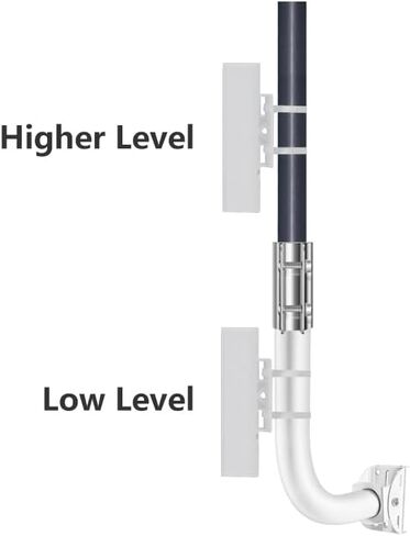 طقم حامل جسر لاسلكي عالمي قوي قابل للتعديل، مجموعة أعمدة تثبيت هوائي طبق الأقمار الصناعية Starlink V2 / محطات الطقس، سهلة التركيب ويمكن إضافة أعمدة أطول مع المحولات in Kuwait