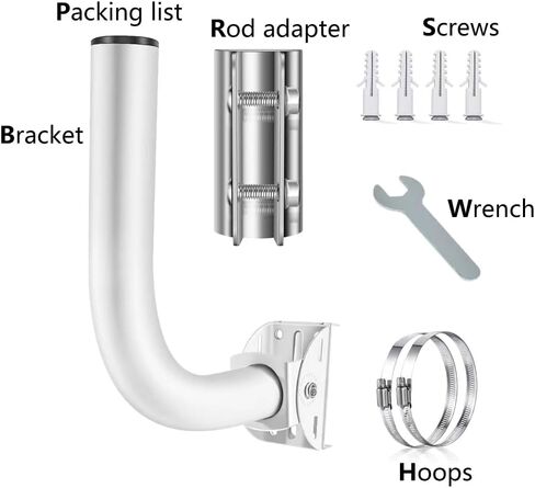 طقم حامل جسر لاسلكي عالمي قوي قابل للتعديل، مجموعة أعمدة تثبيت هوائي طبق الأقمار الصناعية Starlink V2 / محطات الطقس، سهلة التركيب ويمكن إضافة أعمدة أطول مع المحولات in Kuwait