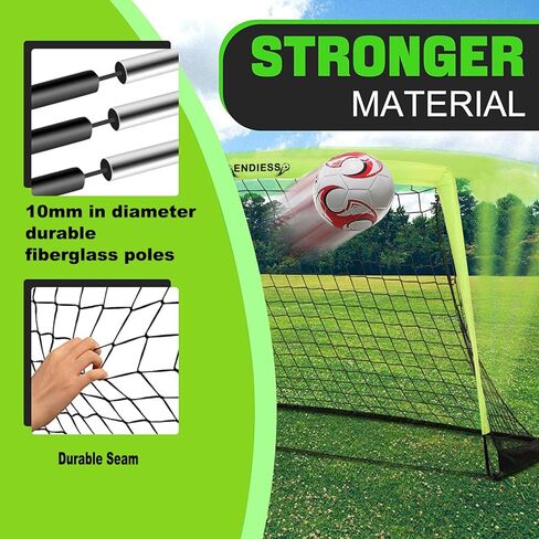 أهداف كرة القدم الرياضية للأطفال، مجموعة شبكة أهداف كرة القدم القابلة للطي، شبكة محمولة لممارسة كرة القدم - مثالية لألعاب الفناء الخلفي. in Kuwait