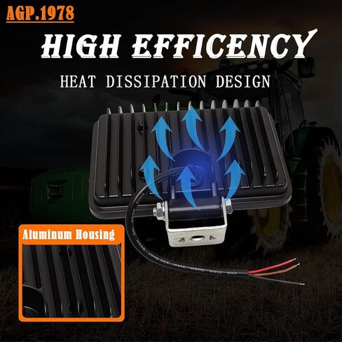 AGP.1978 Trator Work Light 48W 6.6In 3840Lms Excavator Flood Light Offroad Lighting fits Farm Tractor Engineer Truck, 12/24V/48V Forklift Off Road Lights (1) in Saudi Arabia