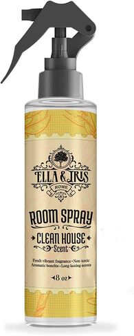 Ella & Iris Home Air Freshener Spray with Clean House Scent - Relaxing Citrus Mist for Home & Room Fragrance - Aromatherapy Benefits & Non-Toxic Air Freshener (8oz) in Saudi Arabia