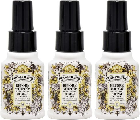 Poo-Pourri Original Citrus 1.4 Ounce-3 Pack, Bottle Tag Included in Saudi Arabia