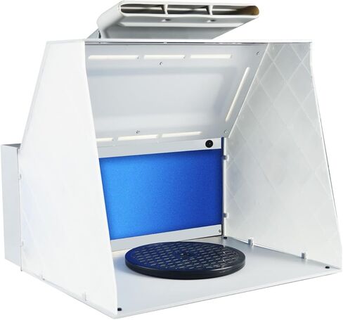 HUBEST البخاخة رذاذ بندقية الطلاء كشك عدة، كشك الطلاء مع مروحة قوية، 5 خرطوم تمديد العادم القدم، 2-layerFilter 7.5 "تحويل الجداول لطلاء نموذج الحرفية هواية DIY مسمار نموذج أجزاء in Kuwait